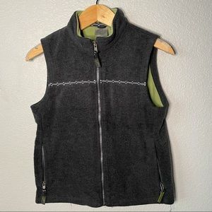 Horny Toad Grey/ Green Wool Blend Vest Size M